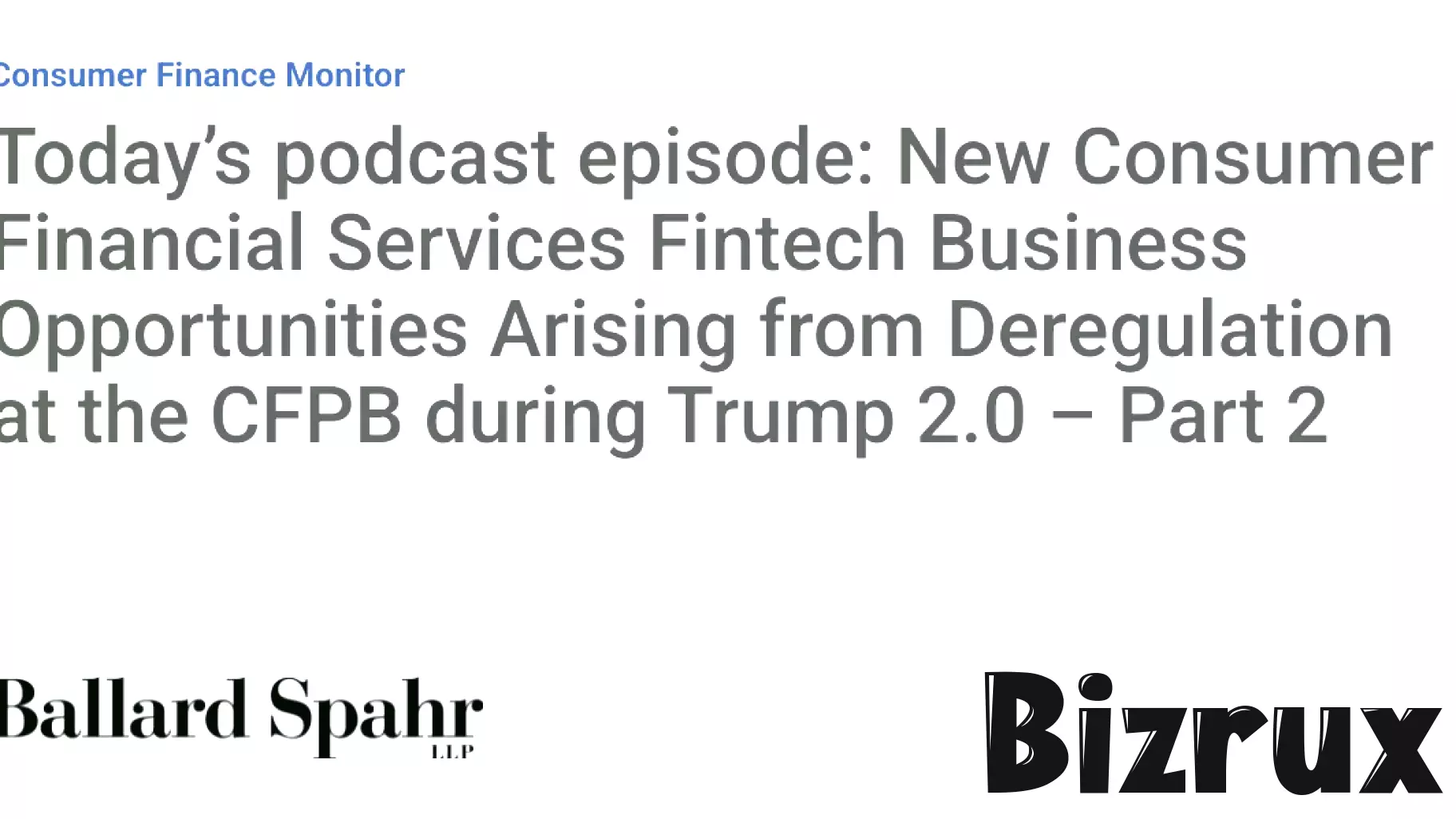 Exploring New Fintech Opportunities in Consumer Financial Services