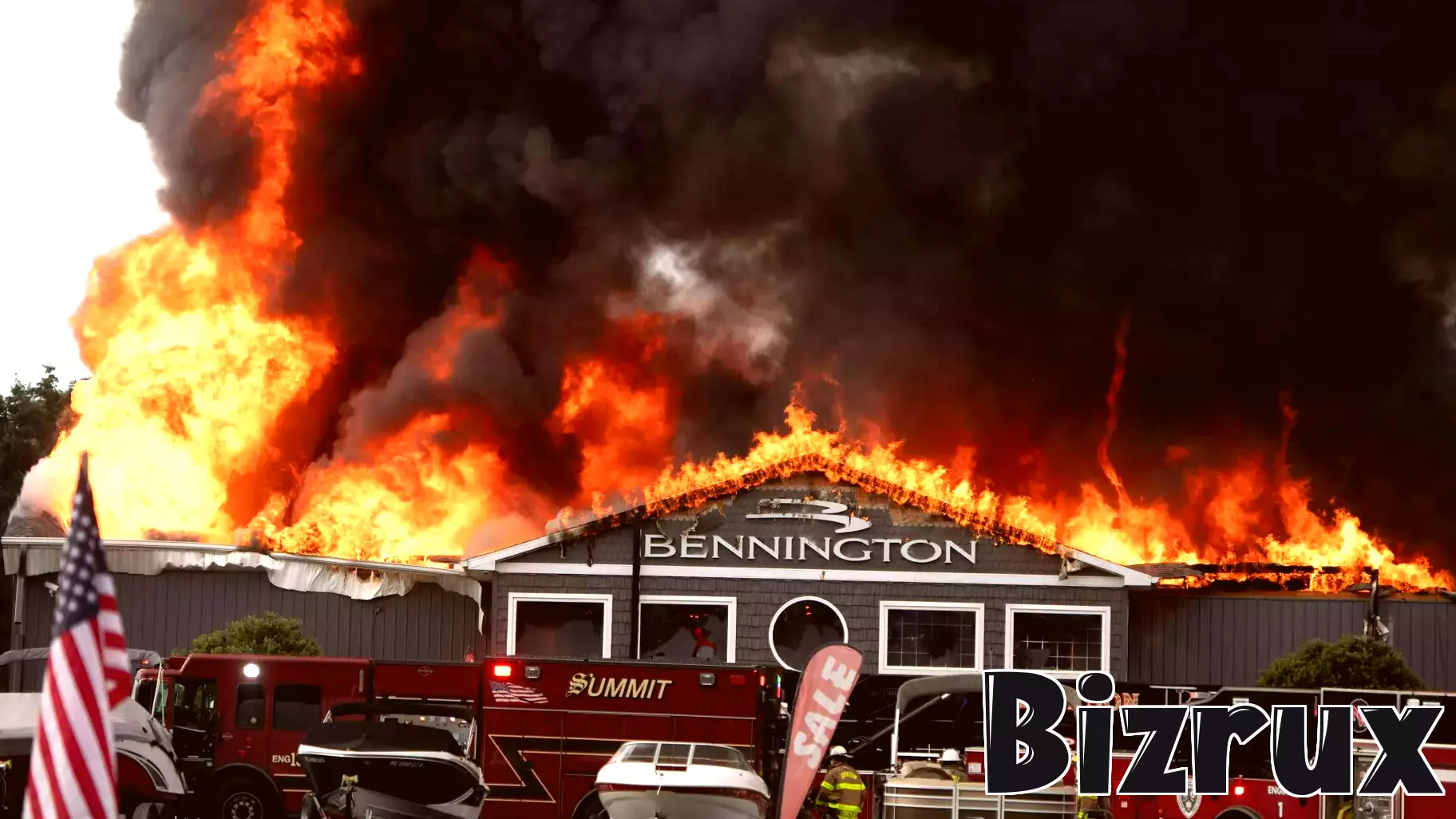 Massive Fire Devastates Boat Dealership in Jackson, MI